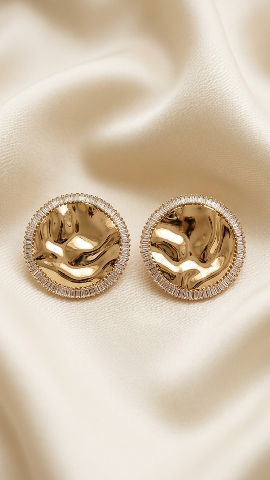 Gold Disc Earrings